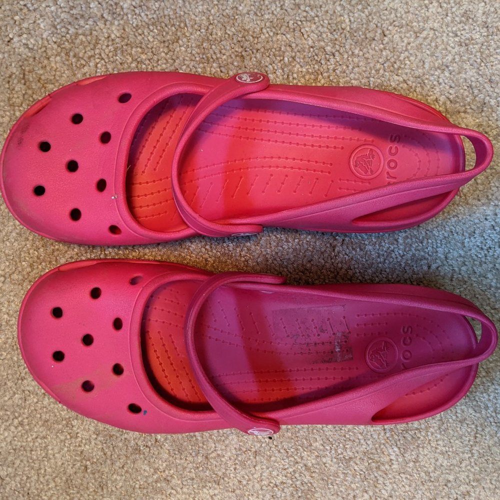 Pink Mary Jane Crocs- Women's Size 9